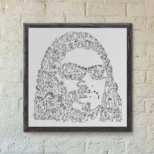 DrawInside Robert Trujillo affiche 20x20 cm signée