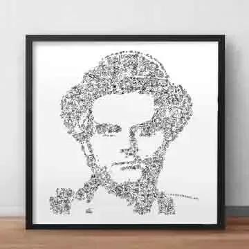 DrawInside Terence Hill affiche 20x20 cm Trinity western