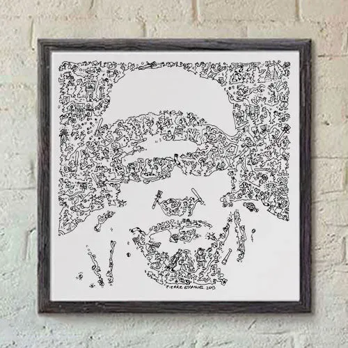 DrawInside Babe Ruth affiche 20x20 cm baseball