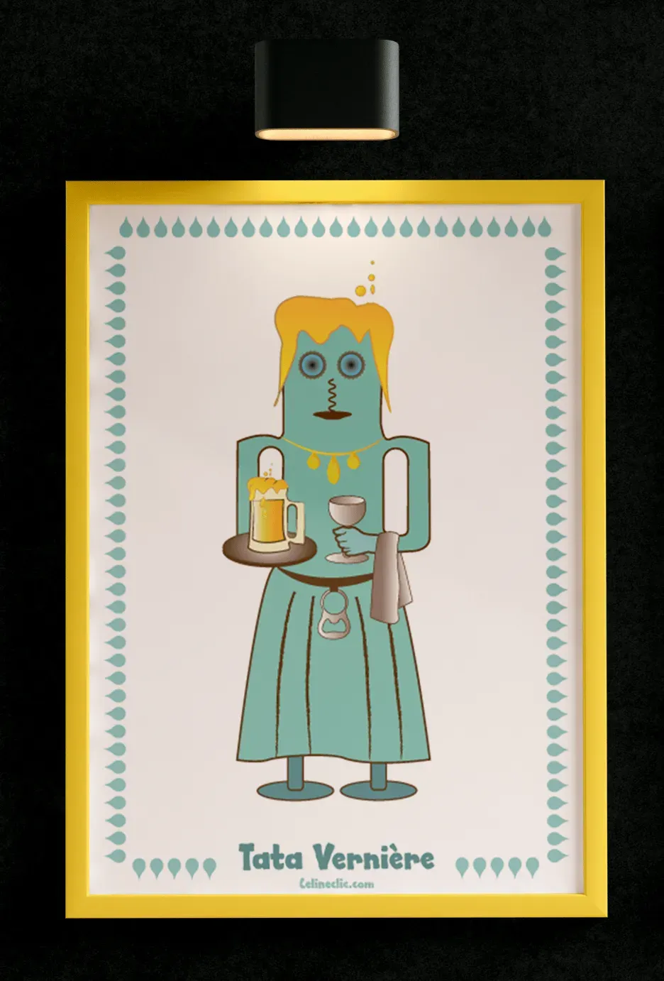Celineclic And Create Tata Vernière affiche 20x30 bistrot