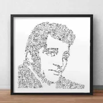 DrawInside Dean Martin affiche 30x30 cm jazz