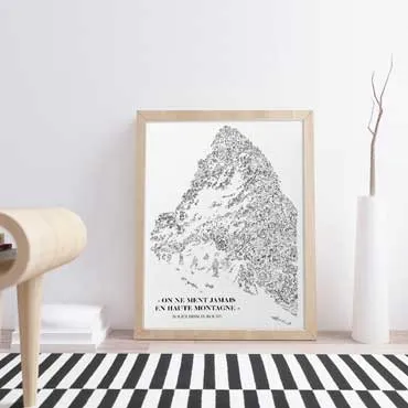 DrawInside Montagne affiche A4 21x30 cm Matterhorn