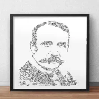 DrawInside Edward Elgar affiche 20x20 cm signée main