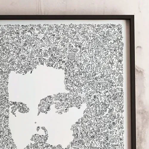DrawInside Freddie Mercury affiche A4 21x30 cm rock
