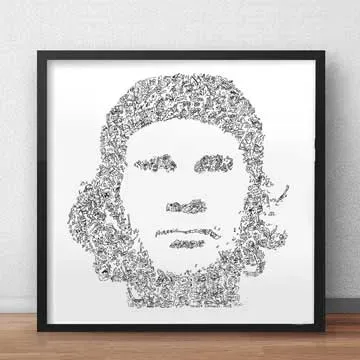 DrawInside Chad Smith affiche 20x20 cm batteur RHCP