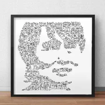 DrawInside Aung San Suu Kyi affiche 30x30 cm histoire