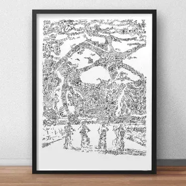 DrawInside Mind Flayer affiche A4 21x30 cm série