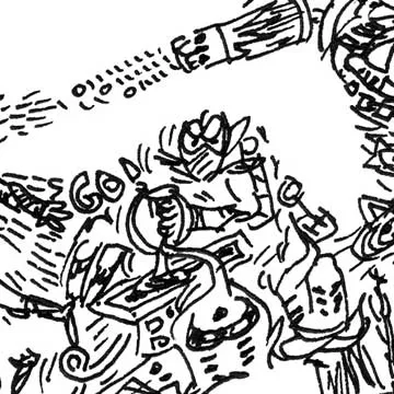 DrawInside Duke Fleed Goldrake affiche A4 signée