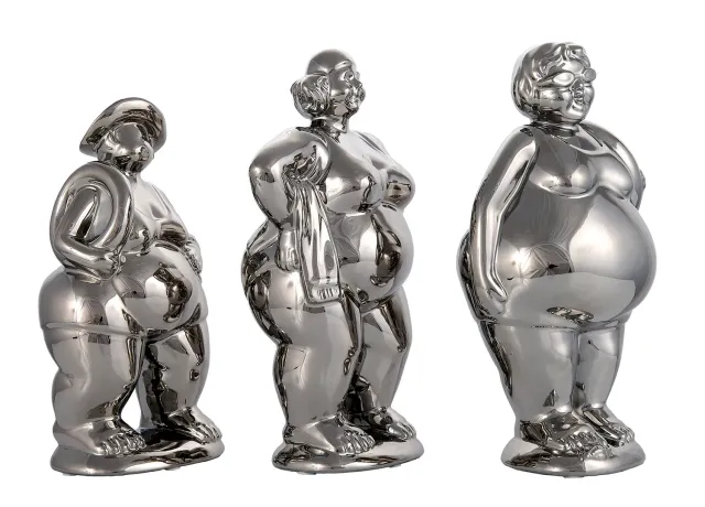Lacorne Decoration 1619 Baigneuses statue céramique H 31 cm