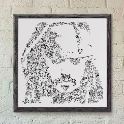 DrawInside Captain Jack Sparrow affiche 30x30 cm pirate