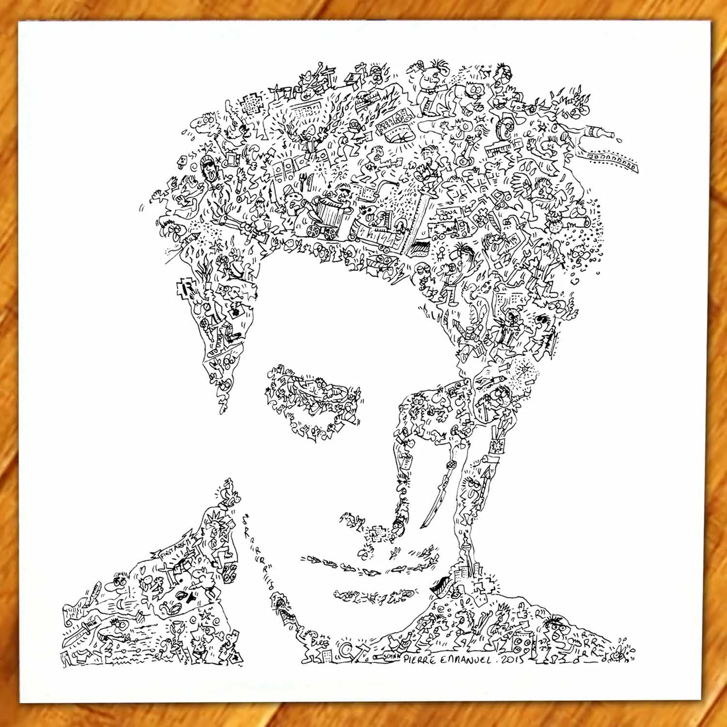 DrawInside Till Lindemann - Rammstein affiche 30x30 metal