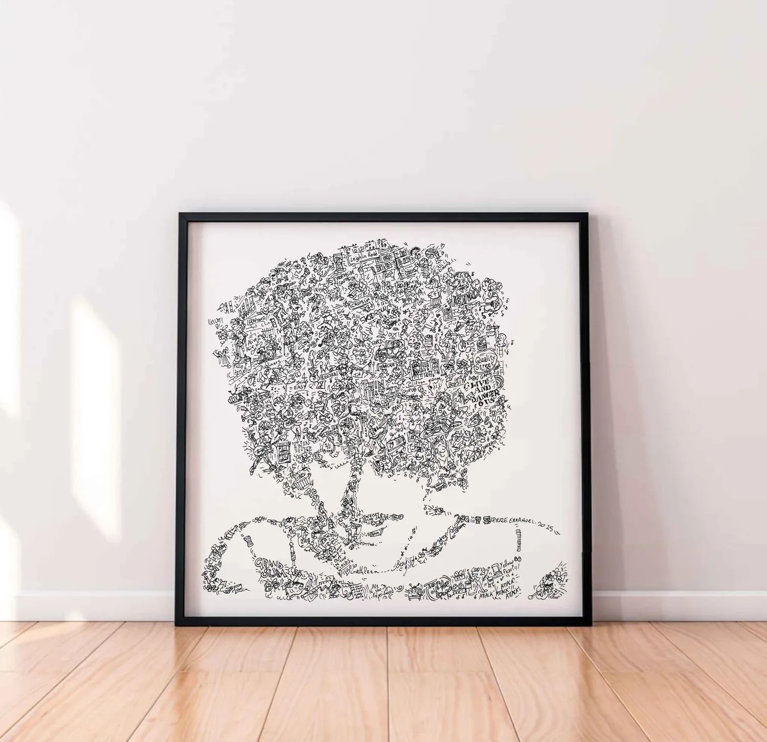 DrawInside Phil Lynott affiche 30x30 cm rock