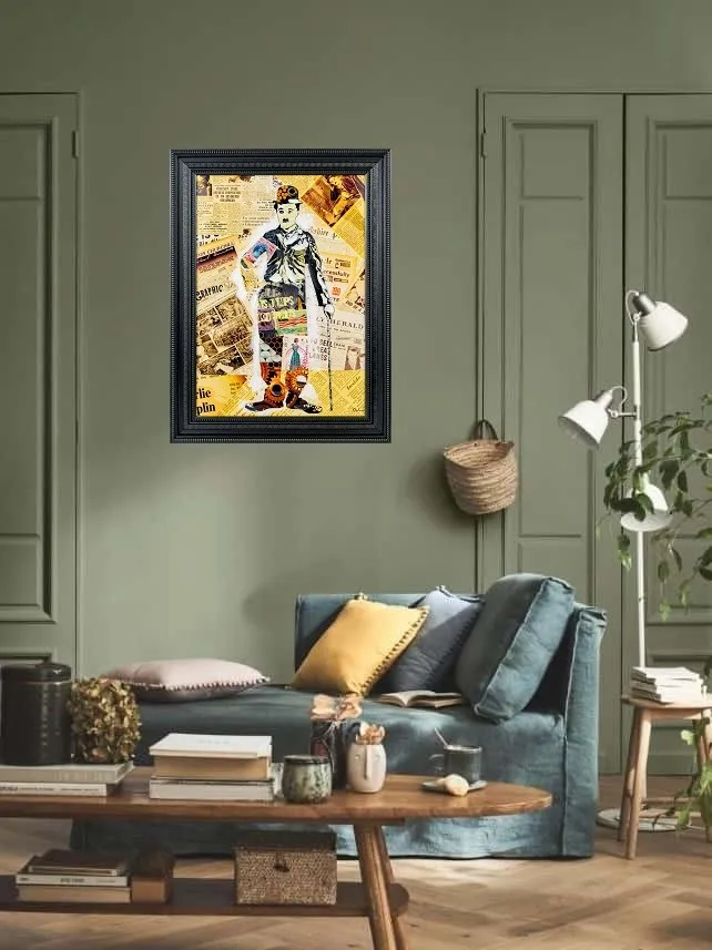 Lacorne Decoration 240702 Charlie Newspaper toile 80x60 cm
