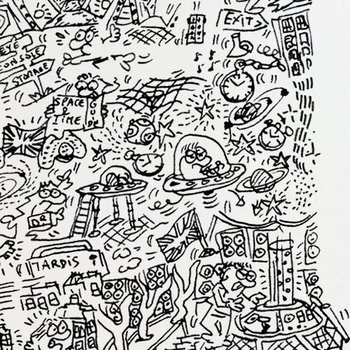 DrawInside Tardis Dr Who affiche poster signé