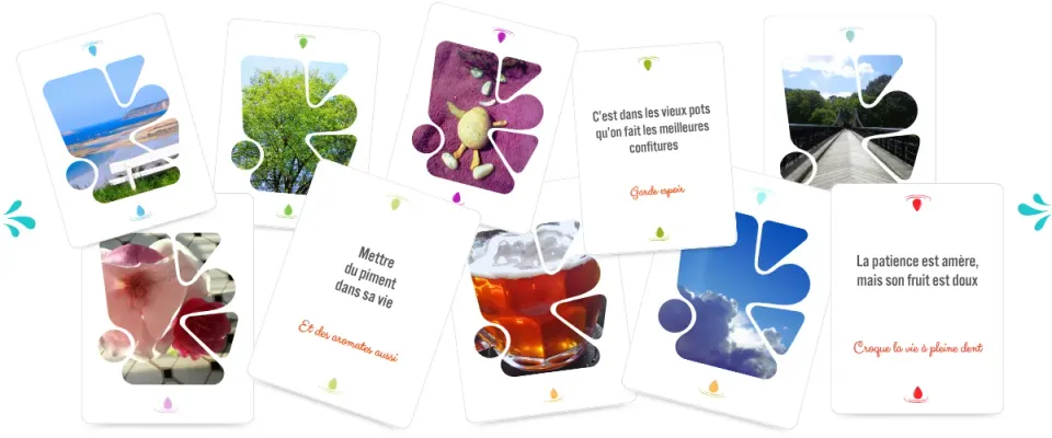 Celineclic And Create 52 Humeurs jeu de cartes tirage cuir