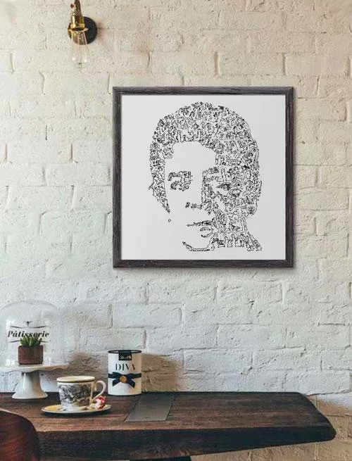 DrawInside Lou Reed affiche 30x30 cm rock underground