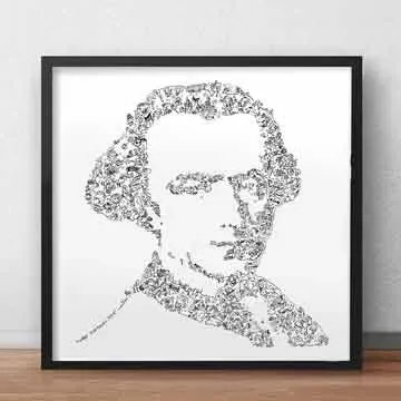 DrawInside Immanuel Kant affiche 20x20 cm doodles philo
