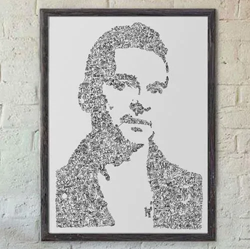 DrawInside Dave Gahan affiche A4 21x30 cm rock signée