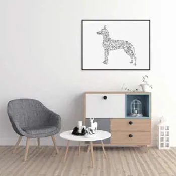 DrawInside Dogue Allemand affiche A4 21x30 cm grand danois