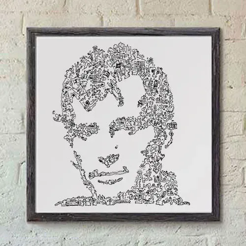 DrawInside Jack Kerouac affiche 30x30 cm papier mat signé