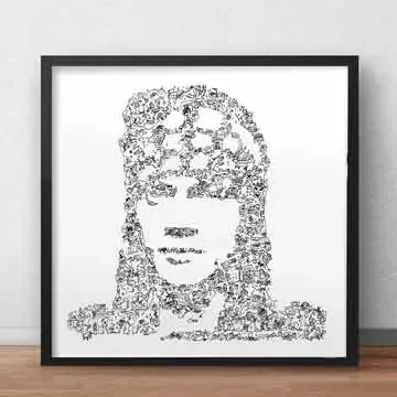 DrawInside Axl Rose affiche 30x30 cm signée