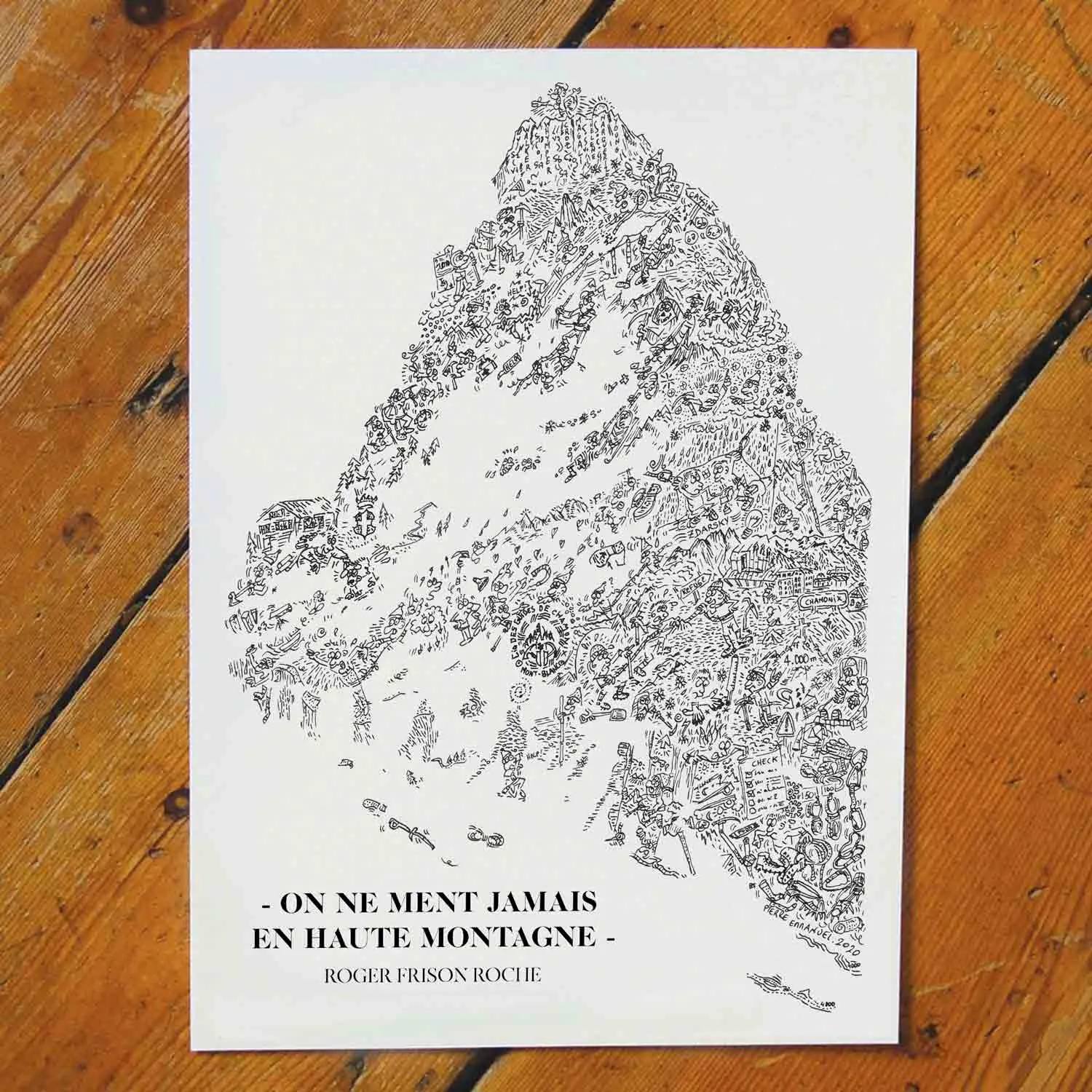 DrawInside Montagne affiche A4 21x30 cm Matterhorn