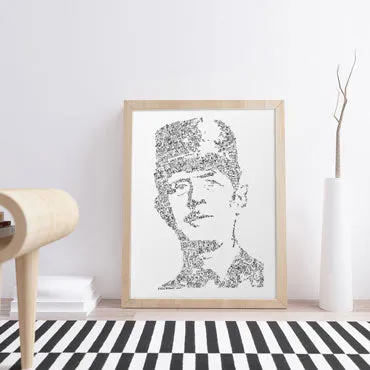 DrawInside Charles de Gaulle affiche portrait papier mat à encadrer