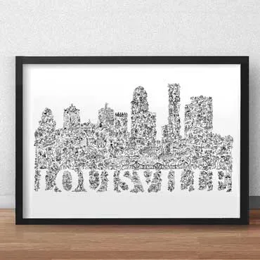 DrawInside Louisville affiche 21x30 cm ville