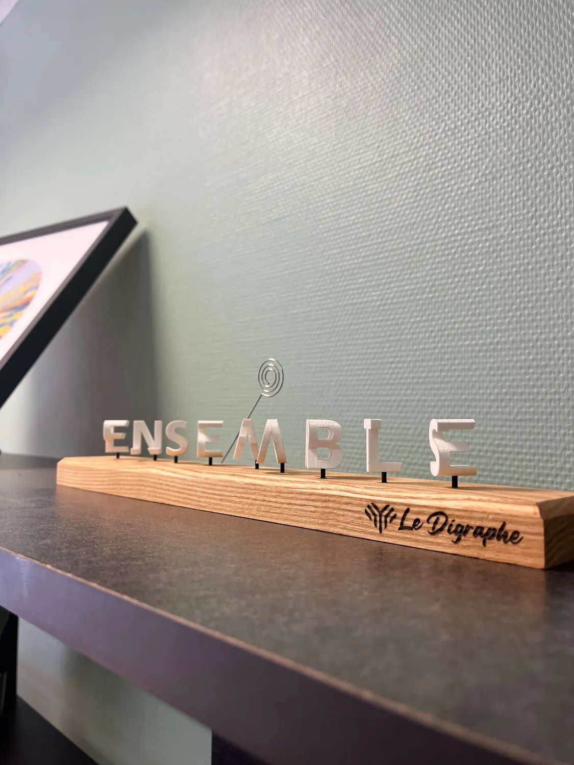 Le Digraphe Plus Forts Ensemble digraphe socle padouk porte-photo