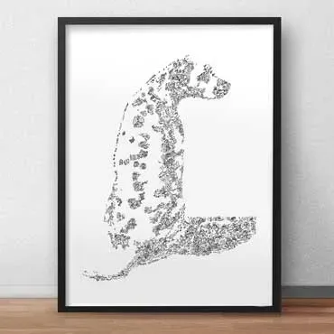 DrawInside Dalmatien affiche A3 chien taches