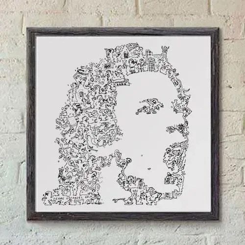 DrawInside Johnny Rotten Sex Pistols affiche 30x30 punk