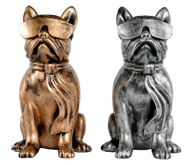 Lacorne Decoration P20 Chiens patinés statue 36 cm