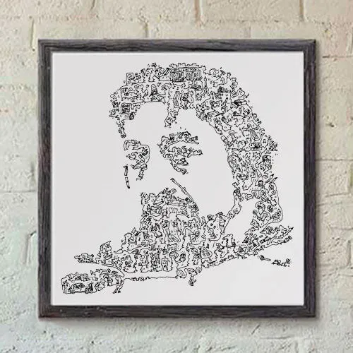 DrawInside Serge Gainsbourg affiche 30x30 cm chanteur