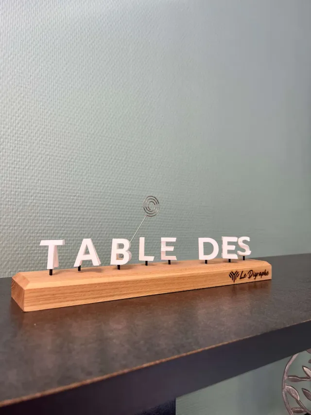 Le Digraphe Table des Mariés digraphe mariage porte-photo