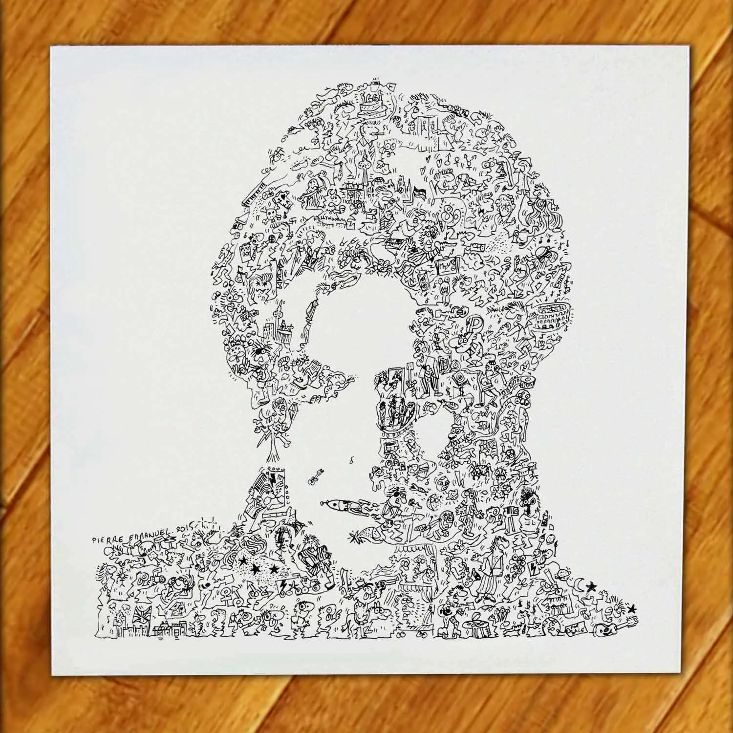 DrawInside David Bowie poster 30x30 Ziggy