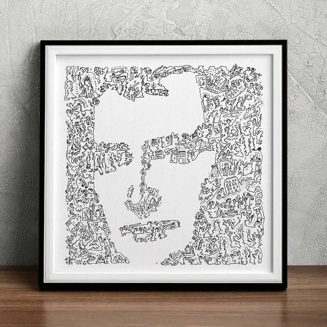 DrawInside Napoléon Bonaparte affiche 20x20 cm histoire
