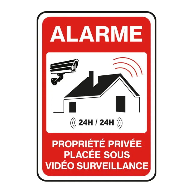 Ambiance-Sticker Alarme Vidéo autocollant 30x21 cm