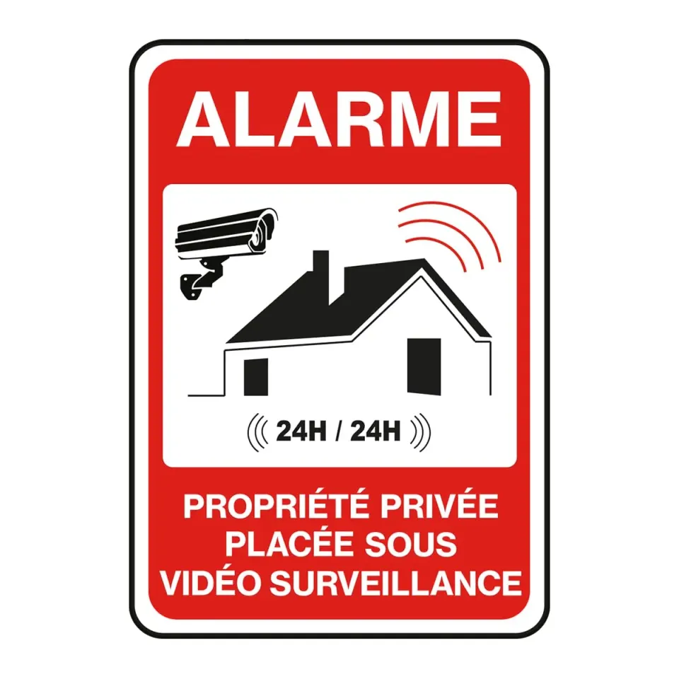 Ambiance-Sticker Alarme Vidéo autocollant 30x21 cm
