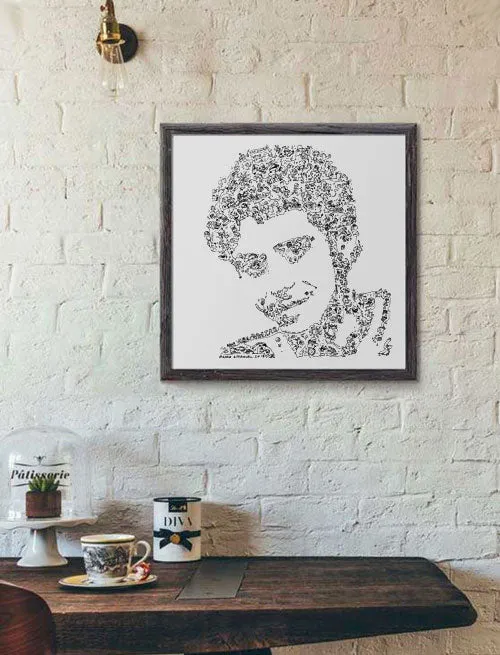 DrawInside Valentino Rossi affiche 30x30 cm MotoGP
