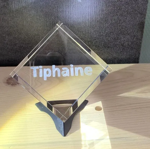 Le Digraphe Cristallin cube alphabet non latin 6 cm