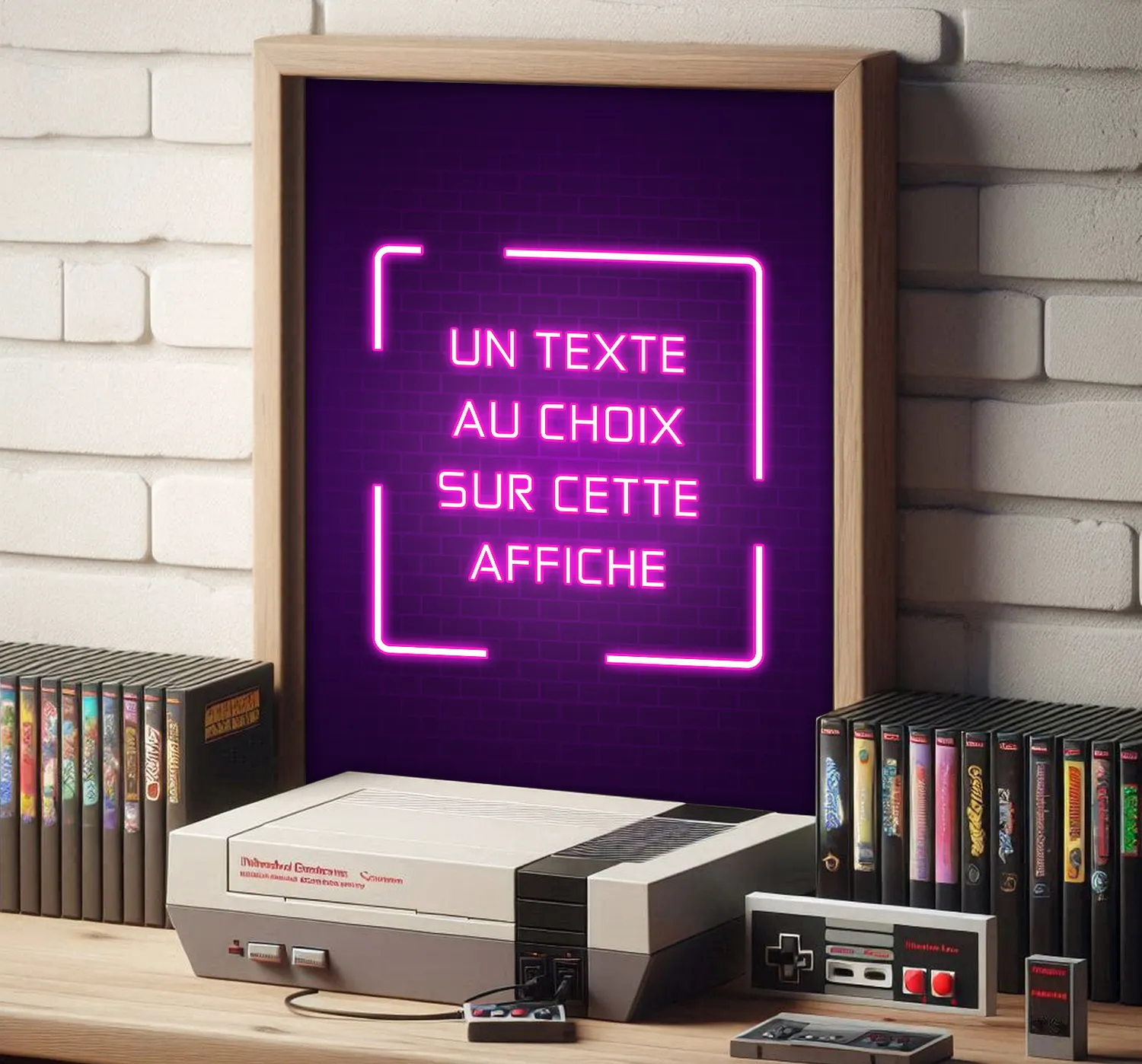 Papeterie Créative Néon Gamer affiche gaming personnalisable