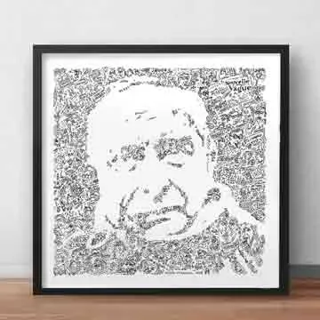 DrawInside Claude Chabrol affiche 30x30 cm cinéma