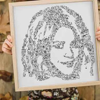 DrawInside Shakira affiche 20x20 cm signée