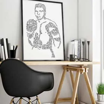 DrawInside Muhammad Ali affiche A4 21x30 cm boxe