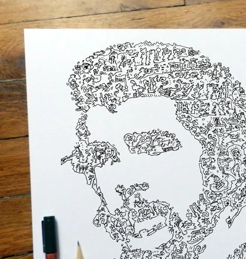 DrawInside Che Guevara affiche 30x30 portrait histoire