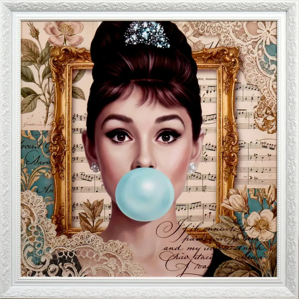 Lacorne Décoration Audrey Bubble MF53 tableau 80x80 pop