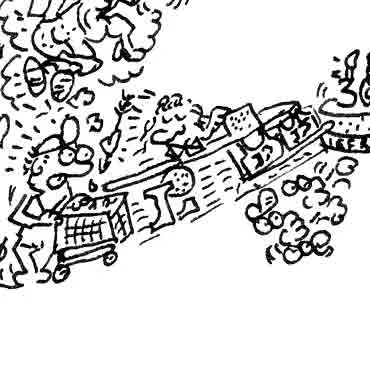 DrawInside Elmer Food Beat affiche 30x30 cm rock