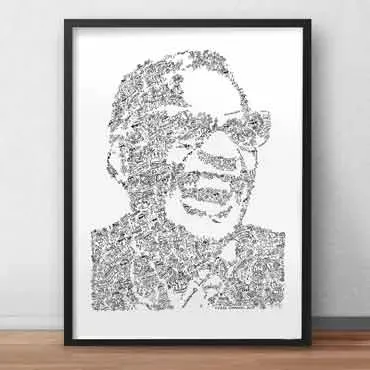 DrawInside Ray Charles affiche A4 21x30 cm soul