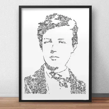 DrawInside Arthur Rimbaud affiche A4 21x30 cm poète
