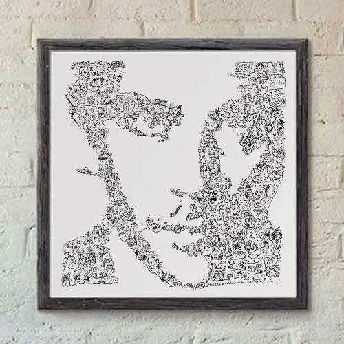 DrawInside Malkovich affiche 30x30 cm signée